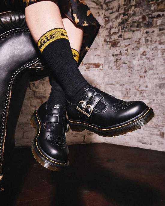 Zapatos Negros Dr. Martens 8065 Mary Jane Smooth Mujer Negros MX-97356